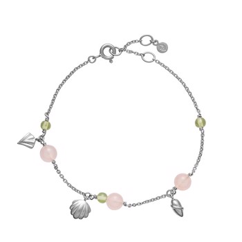 Sterling Sølv armbånd med calcedon og peridot, Isabelle fra Izabel Camille